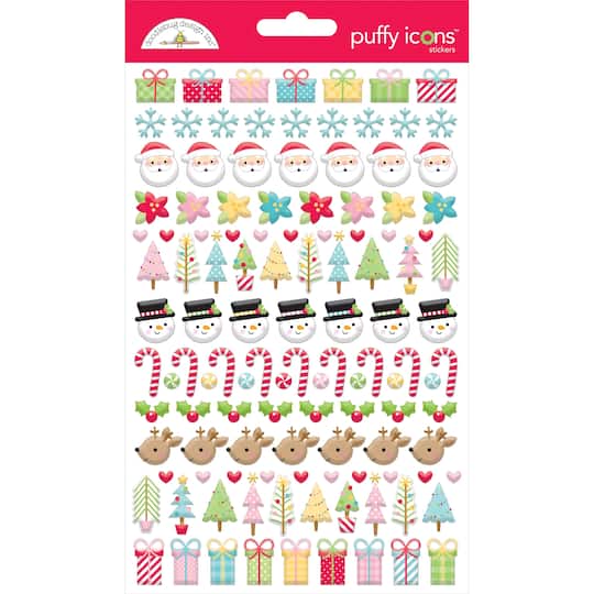 Doodlebug Design Inc.&#x2122; Candy Cane Lane Icons Puffy Stickers